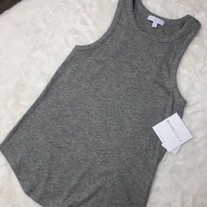 Beyond Yoga Ribbed Tank in Grey